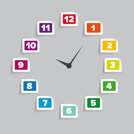 Clock number set. Vector labelのイラスト素材