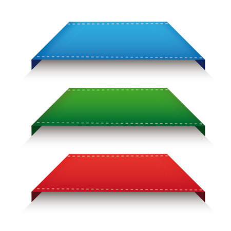 Corner ribbon set vectorのイラスト素材