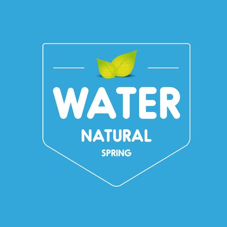 Spring water label vectorのイラスト素材