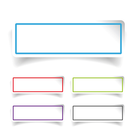 Empty label stickers setのイラスト素材