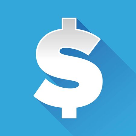 Flat dollar icon or signのイラスト素材