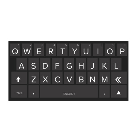 Smartphone keyboard dark vectorのイラスト素材