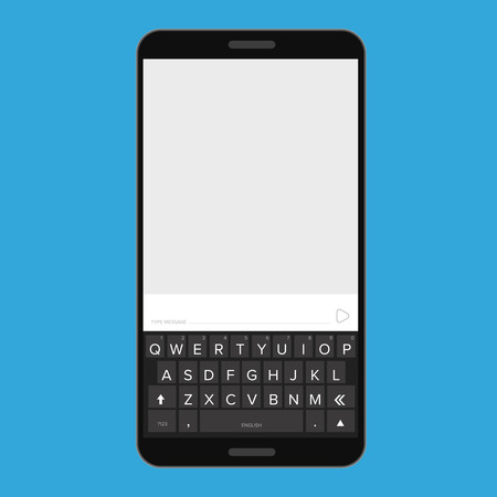 Smartphone keyboard dark vectorのイラスト素材