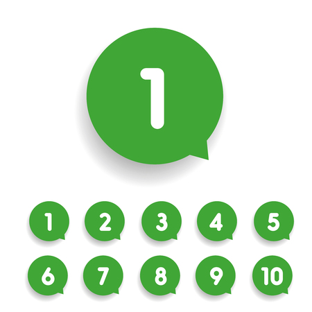 Number set round vectorのイラスト素材