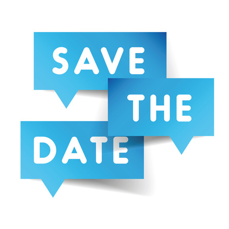 Save the date speech bubble vectorのイラスト素材