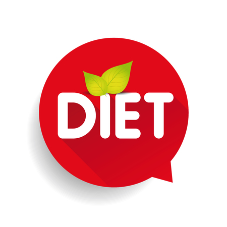 Diet label vector speech bubbleのイラスト素材