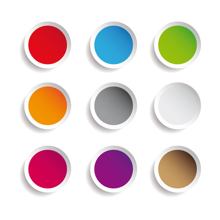 Round label set vectorのイラスト素材