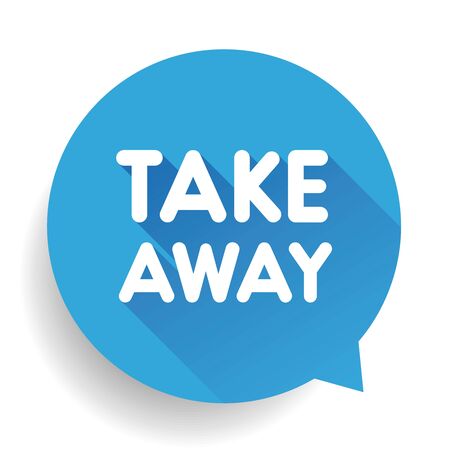 Take away sticker vectorのイラスト素材