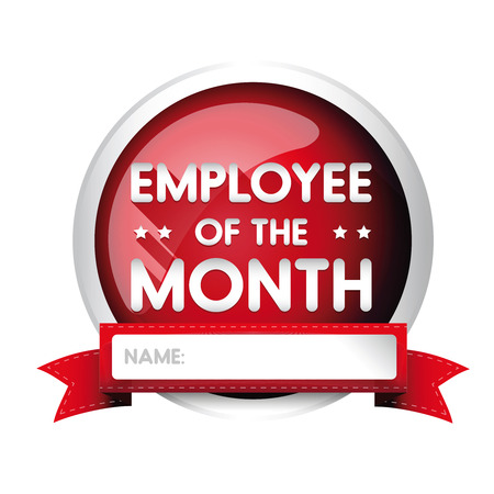 Employee of the month labelのイラスト素材