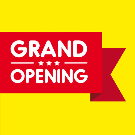 Grand Opening invitation label letteringのイラスト素材