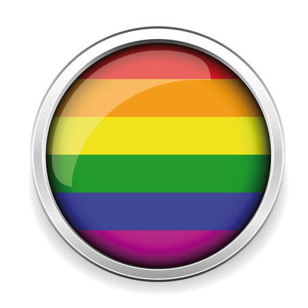 rainbow flag LGBT symbol buttonのイラスト素材