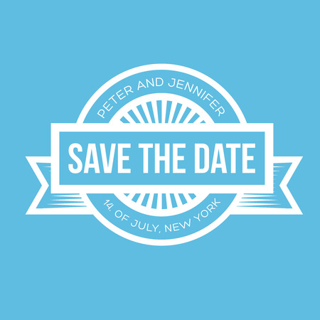 Save the Date - Retro Wedding Invitationのイラスト素材