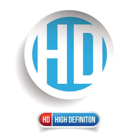 HD button - High Definition vector setのイラスト素材