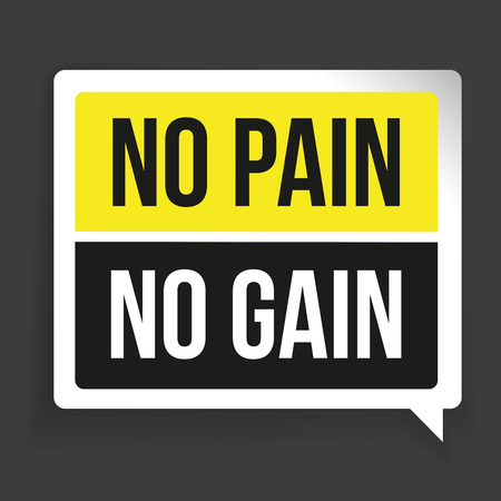 No Pain No Gain - workout and Fitness Motivation Quoteのイラスト素材