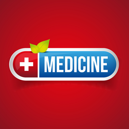 Medicine button vectorのイラスト素材