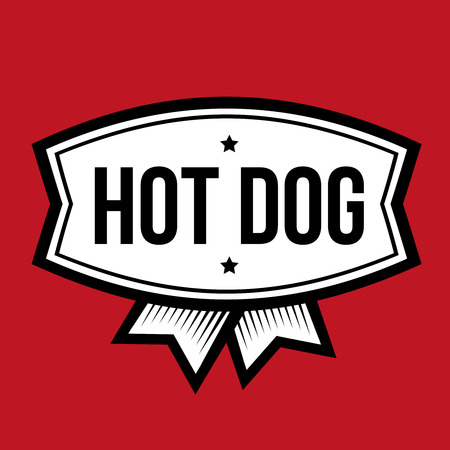 Hot Dog Vintage Emblem Design.のイラスト素材