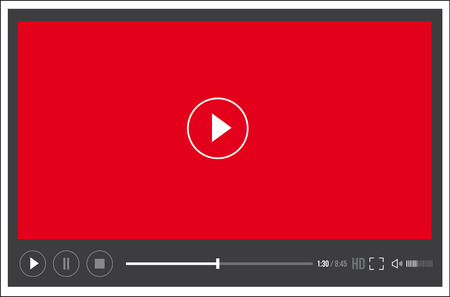 Modern web flat video player interface - vectorのイラスト素材