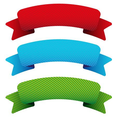 Vector ribbon setのイラスト素材