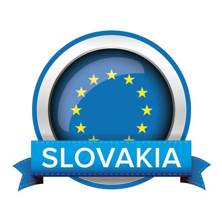 EU flag button with Germany ribbonのイラスト素材