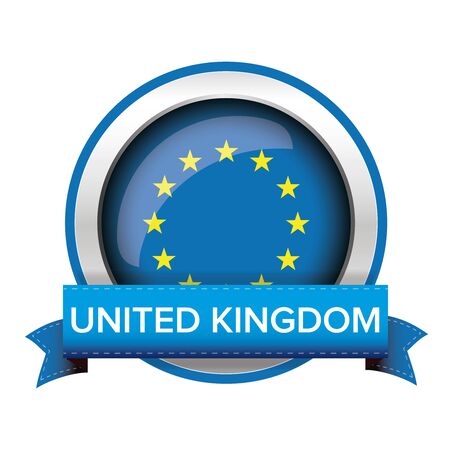 EU flag button with Germany ribbonのイラスト素材