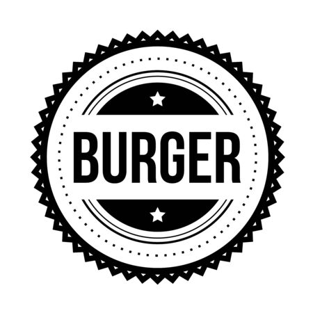 Burger vintage stamp vectorのイラスト素材