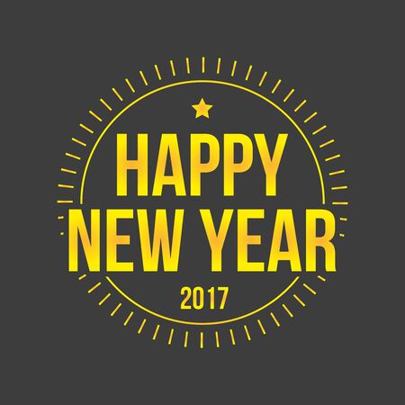 Happy 2017 New Year lettering vectorのイラスト素材