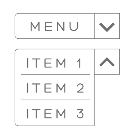 Menu item UX vectorのイラスト素材