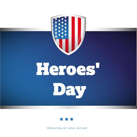 Heroes Day USA bannerのイラスト素材