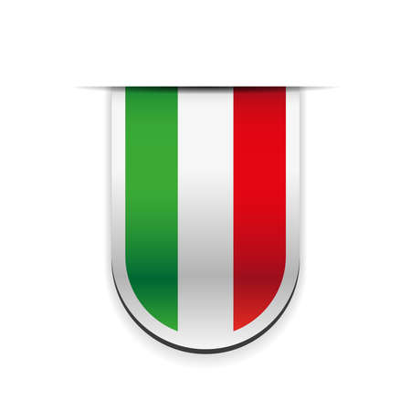 Italy flag ribbon vectorのイラスト素材