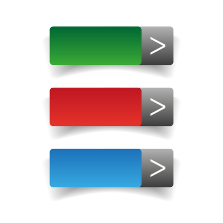 Web buttons set vectorのイラスト素材