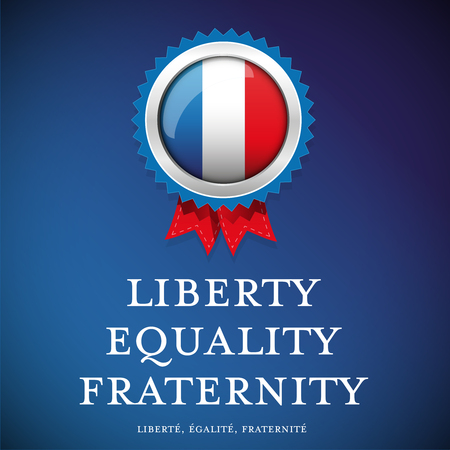 France glag - Liberty, equality, fraternityのイラスト素材