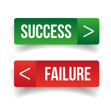 Success Failure sign button vectorのイラスト素材
