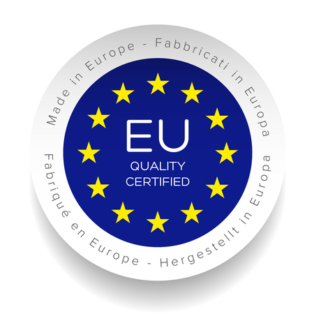Eu Quality Certified logo sticker vectorのイラスト素材