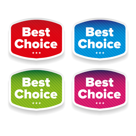 Best Choice label set vetorのイラスト素材