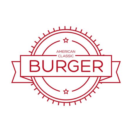 Burger vintage stamp sign vectorのイラスト素材