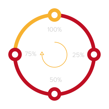 Percent progress bar set vectorのイラスト素材