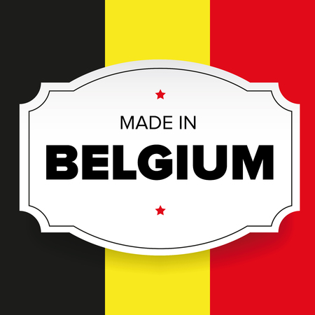Made in Belgium label vectorのイラスト素材