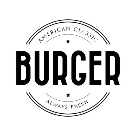 American Classic Burger vintage stampのイラスト素材