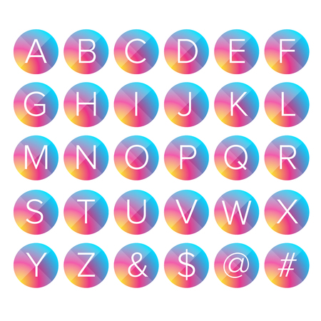 Alphabet letters colorfulのイラスト素材