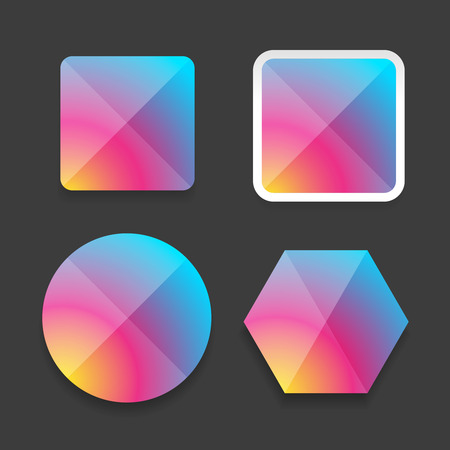 Colorful shape vectorのイラスト素材