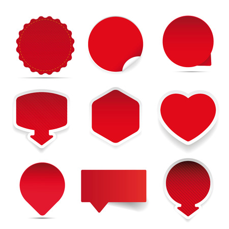 Empty label red stickerのイラスト素材