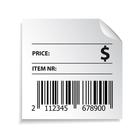 Barcode label price tag vectorのイラスト素材
