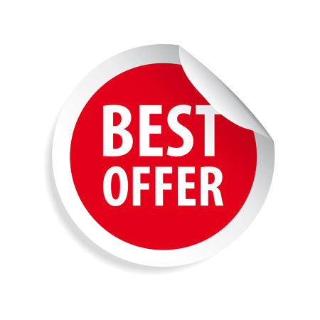 Best Offer label tag vectorのイラスト素材