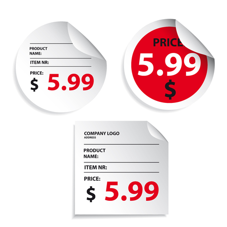 Price tag label sticker vectorのイラスト素材