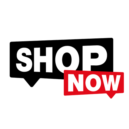 Shop Now label sign vectorのイラスト素材