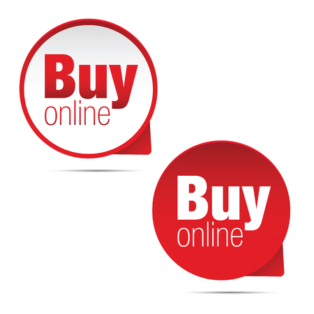 Buy online label sign vectorのイラスト素材