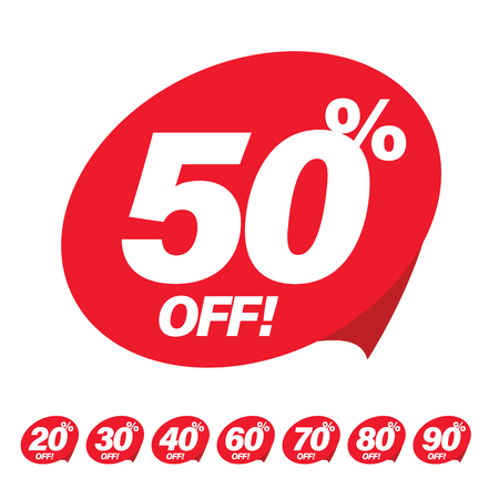 Sale label set tag vectorのイラスト素材