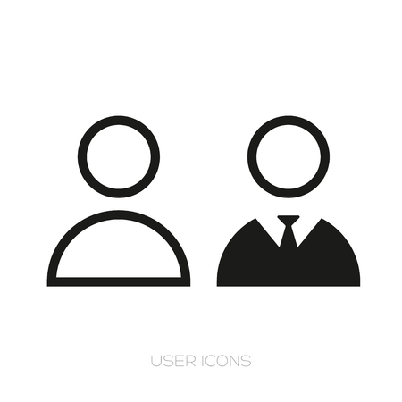 User icon set vector blackのイラスト素材