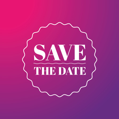 Save the Date sign lettering vectorのイラスト素材