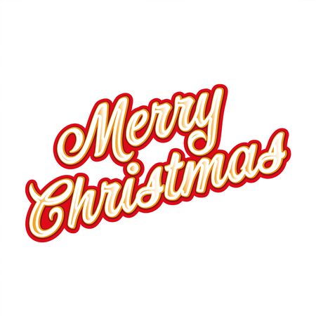Merry Christmas Greetings Card signのイラスト素材